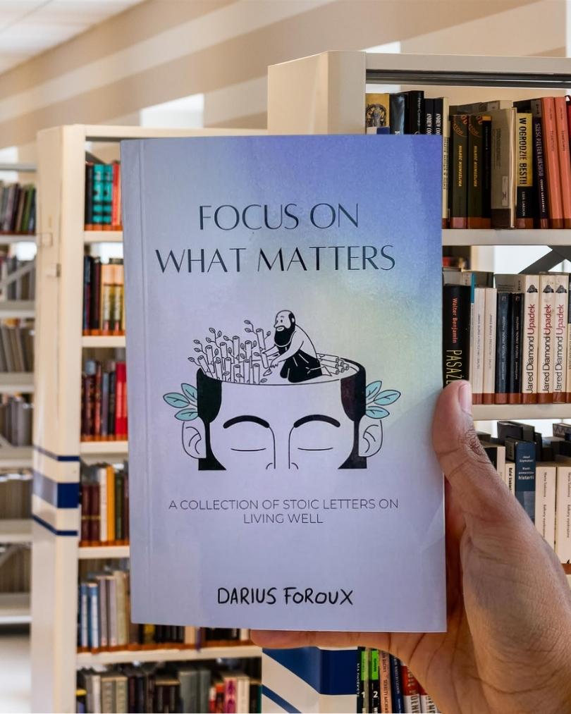 Cover of the book Focus on What Matters by Darius Foroux, featuring a minimalist design with bold typography.