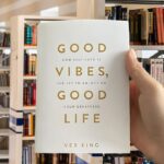 Cover of Good Vibes, Good Life by Vex King, featuring bold gold typography on a white background.