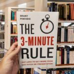 Cover of 'The 3-Minute Rule' by Brant Pinvidic, featuring bold typography with a red and white color scheme.