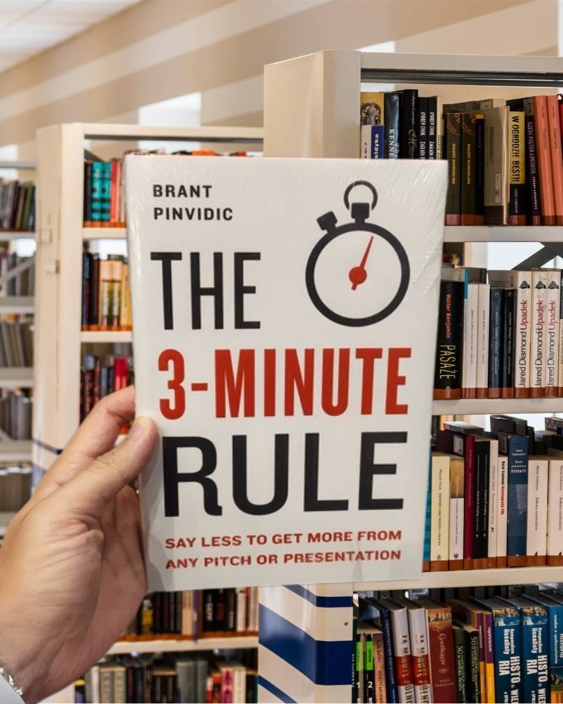 Cover of 'The 3-Minute Rule' by Brant Pinvidic, featuring bold typography with a red and white color scheme.