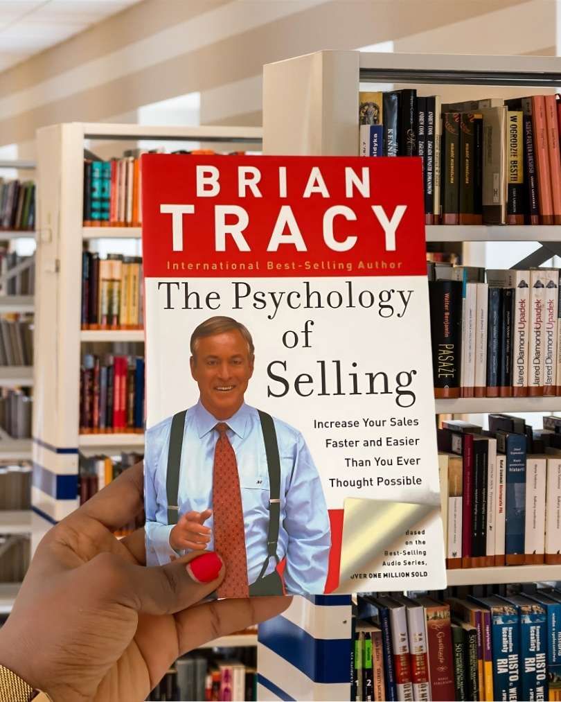 Cover of the book “The Psychology of Selling” by Brian Tracy, featuring bold red and yellow typography with a professional design.